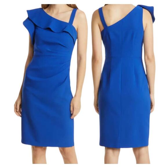 Vince Camuto dress asymmetric body con blue size 14 - Picture 1 of 5